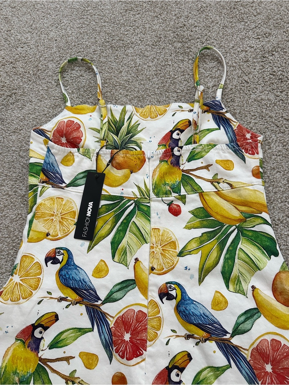 Fashion Nova Tropicana Stretch Twill Mini Dress – Size L – New With Tags (NWT) - Picture 7 of 9